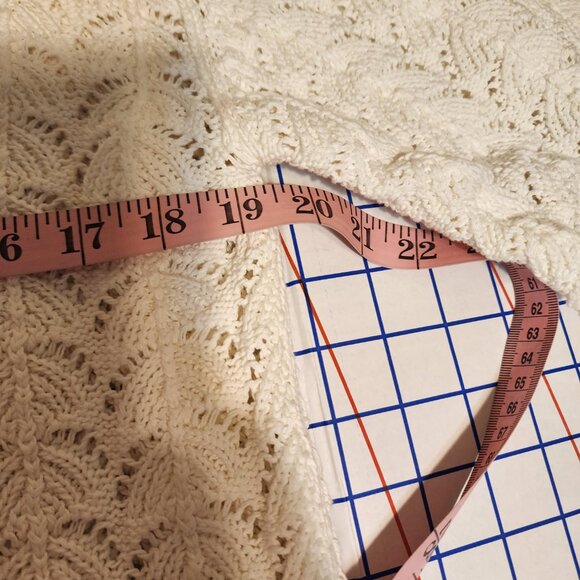 Loulou Studio Adria Open Stitch Cotton Cardigan NWOT White Med small mark - Picture 7 of 12